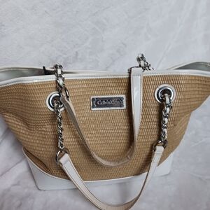 Calvin Klein Tan and White Women's Bag